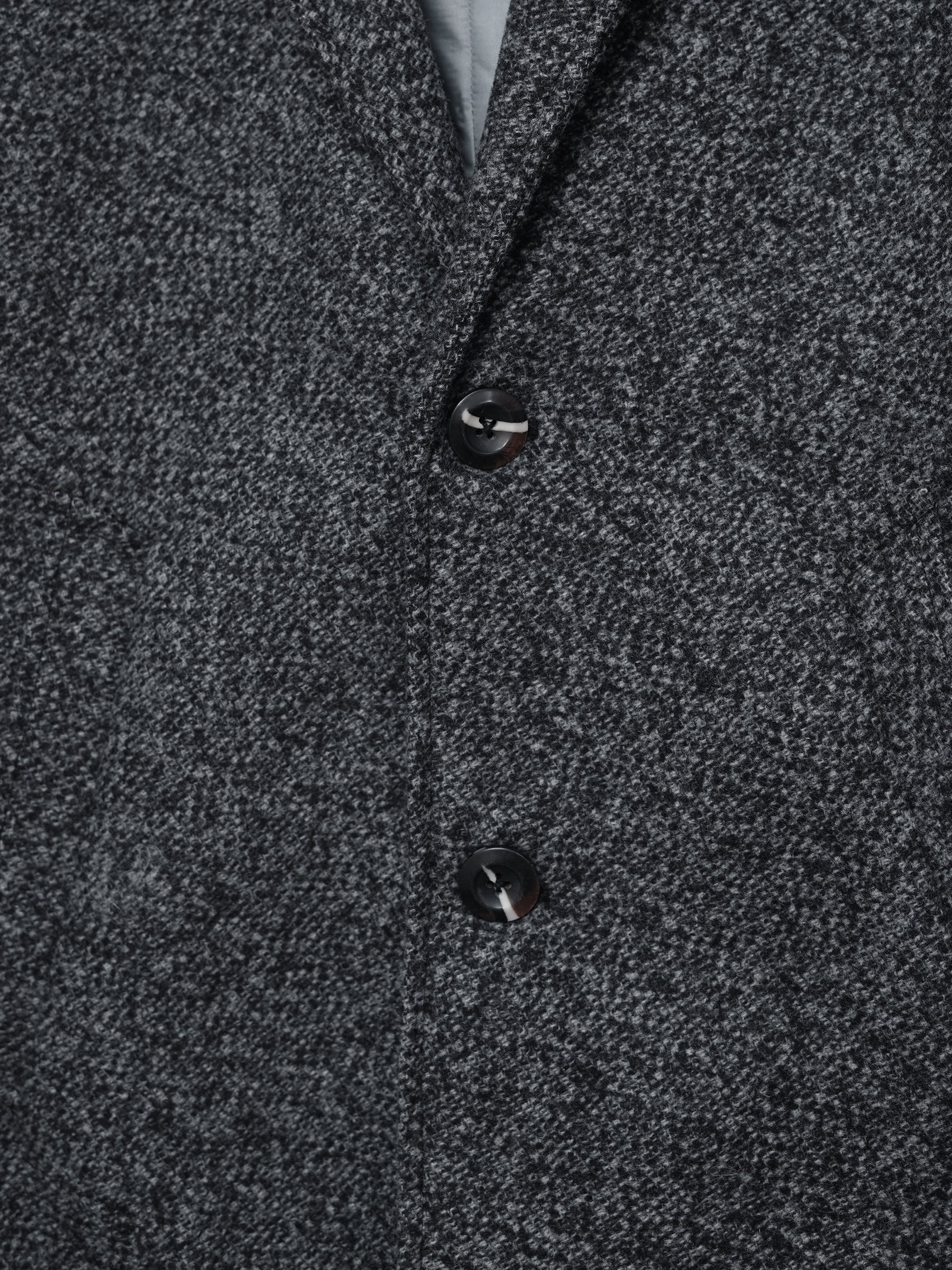 Charcoal Wool Blended Over Coat