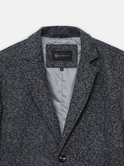 Charcoal Wool Blended Over Coat