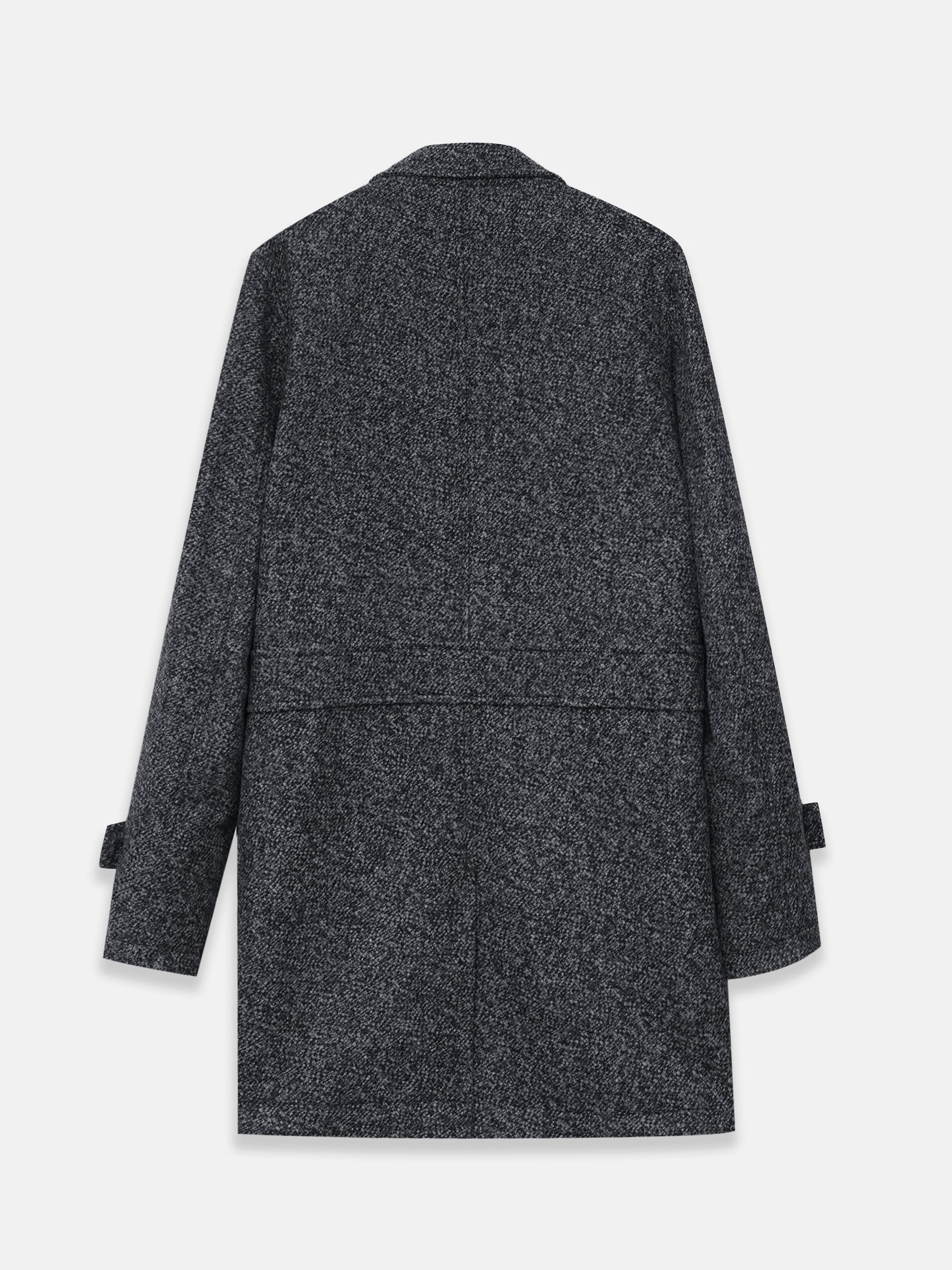 Charcoal Wool Blended Over Coat