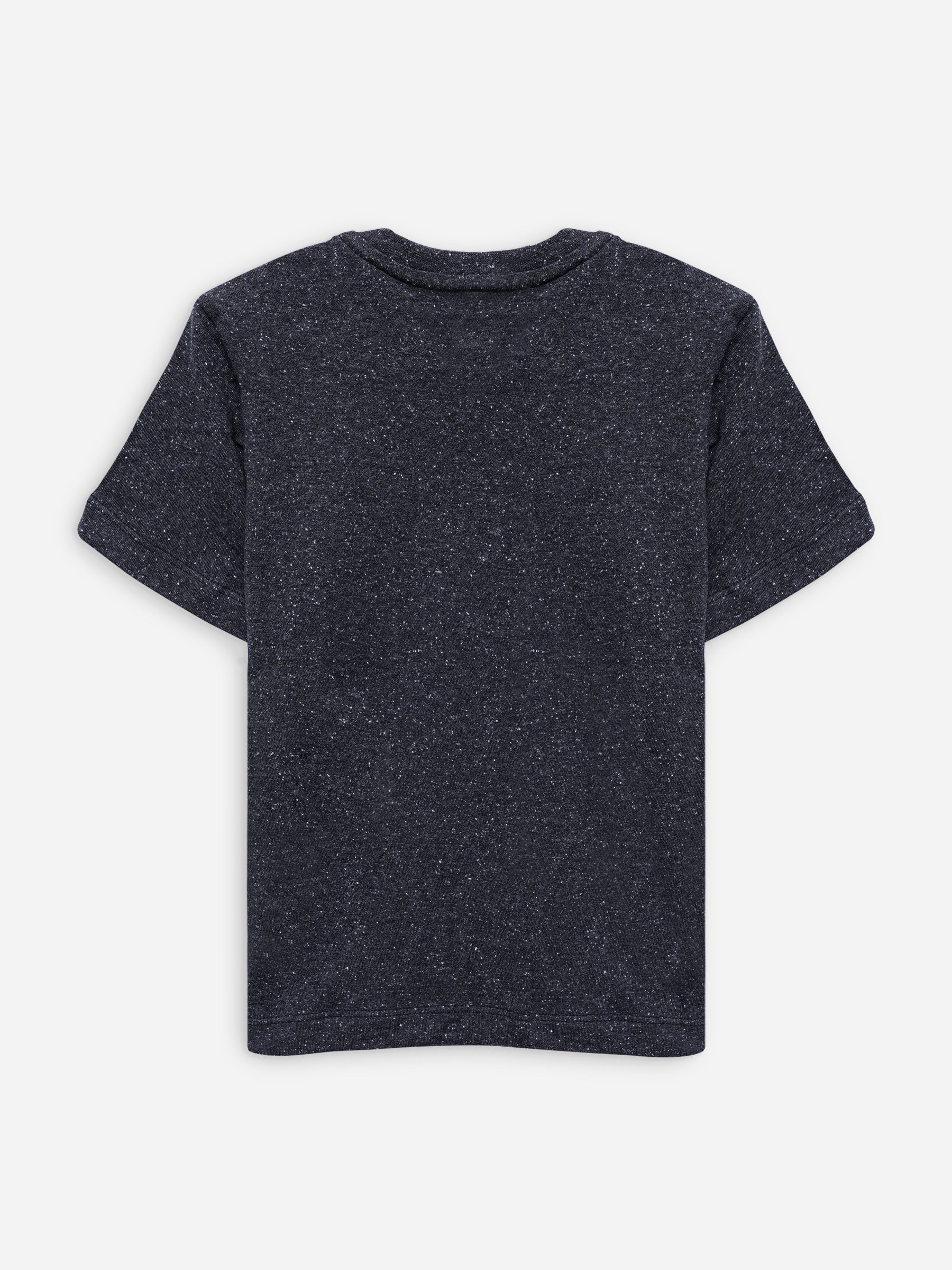 Charcoal Grey Neppy Cotton Casual Tee