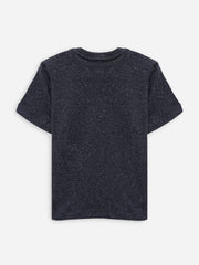 Charcoal Grey Neppy Cotton Casual Tee