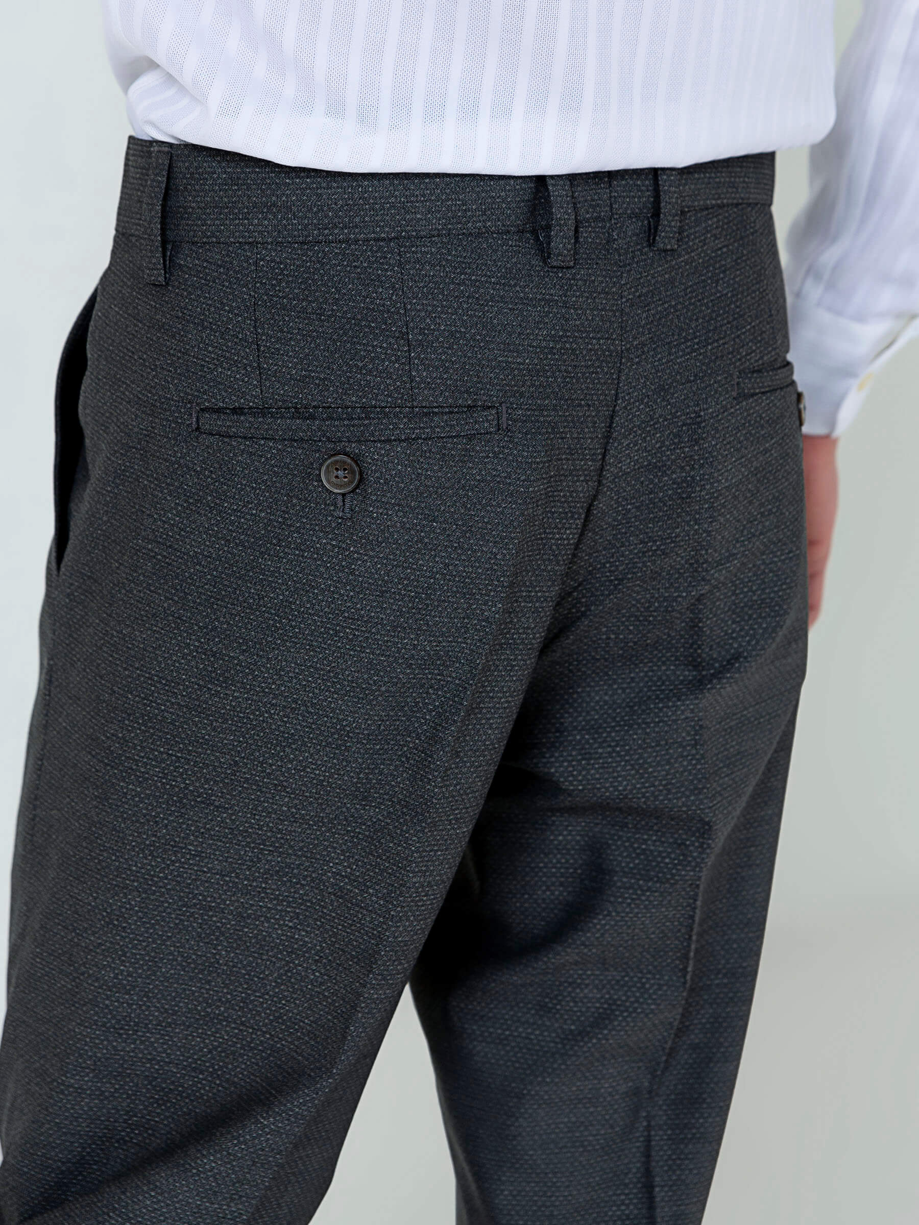 Charcoal Grey Structured Dress Pant