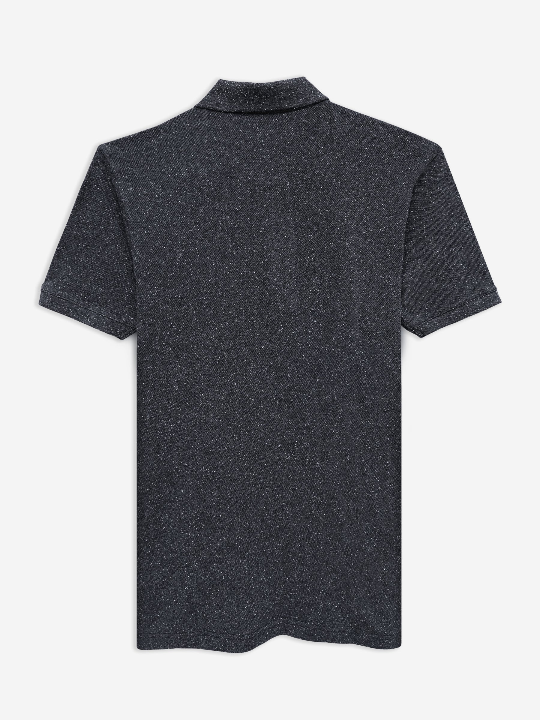 Charcoal Neppy Cotton Basic Polo