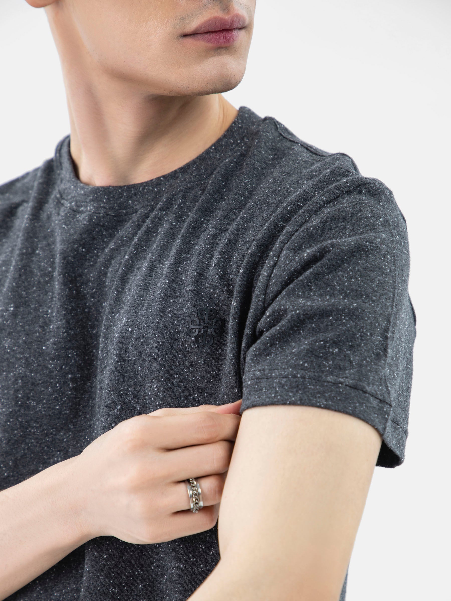 Charcoal Neppy Crew Neck T-Shirt