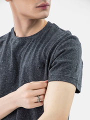 Charcoal Neppy Crew Neck T-Shirt