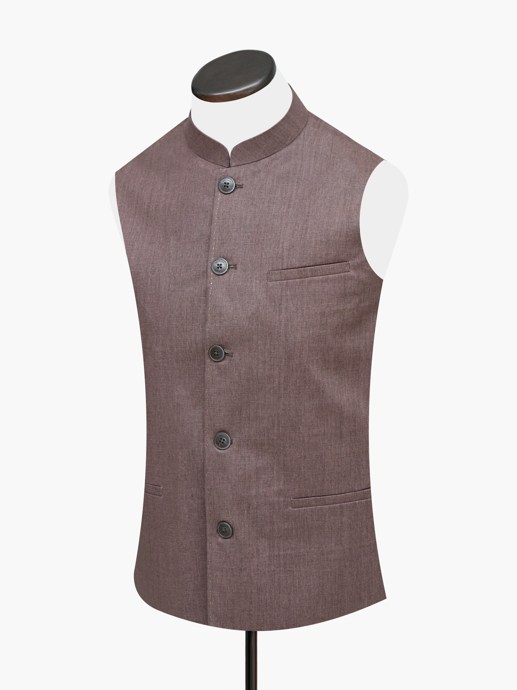Chestnut Brown Linen Waistcoat