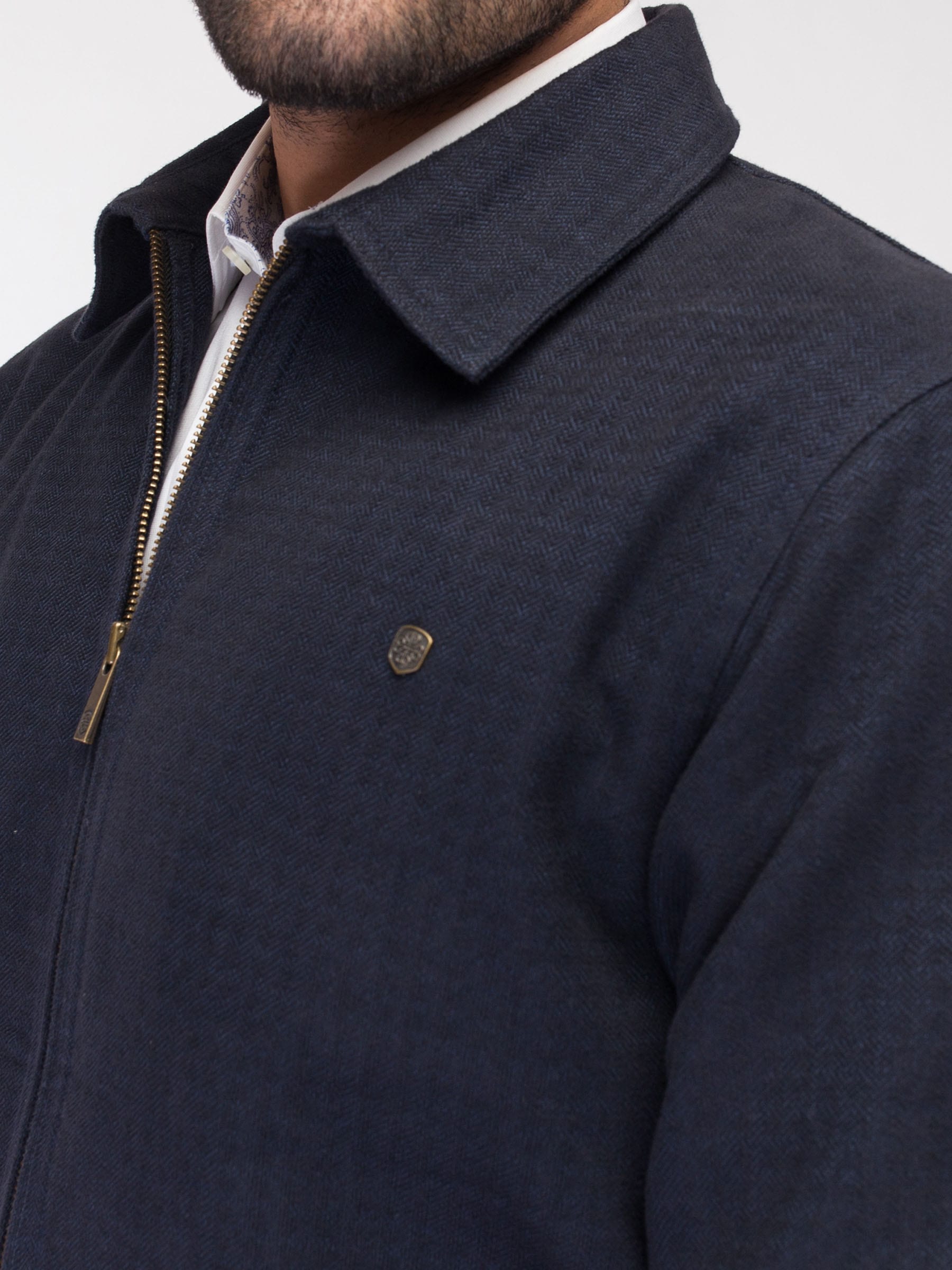 Classic Blue Textured Jacket