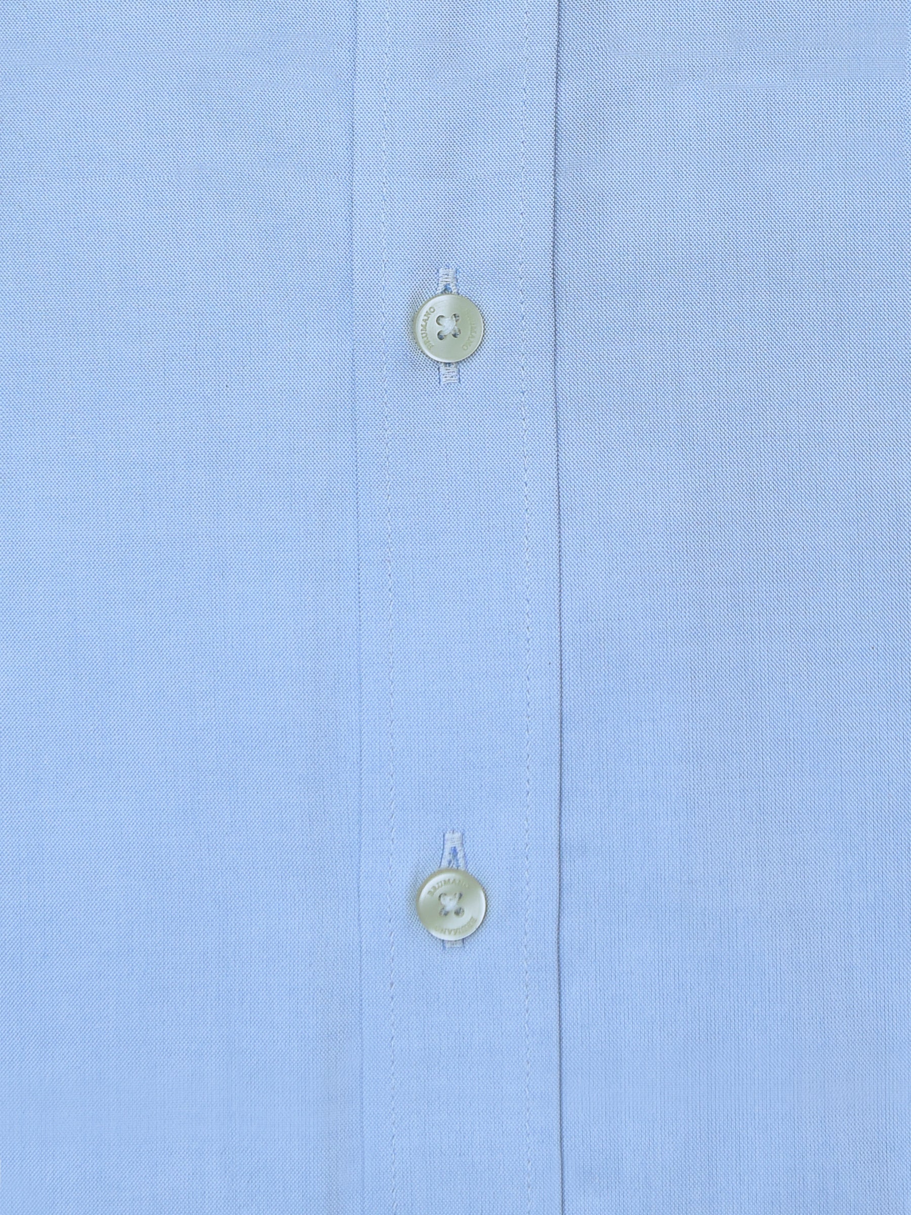Classic Blue Oxford Shirt With Button Down Collar