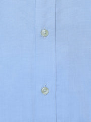 Classic Blue Oxford Shirt With Button Down Collar