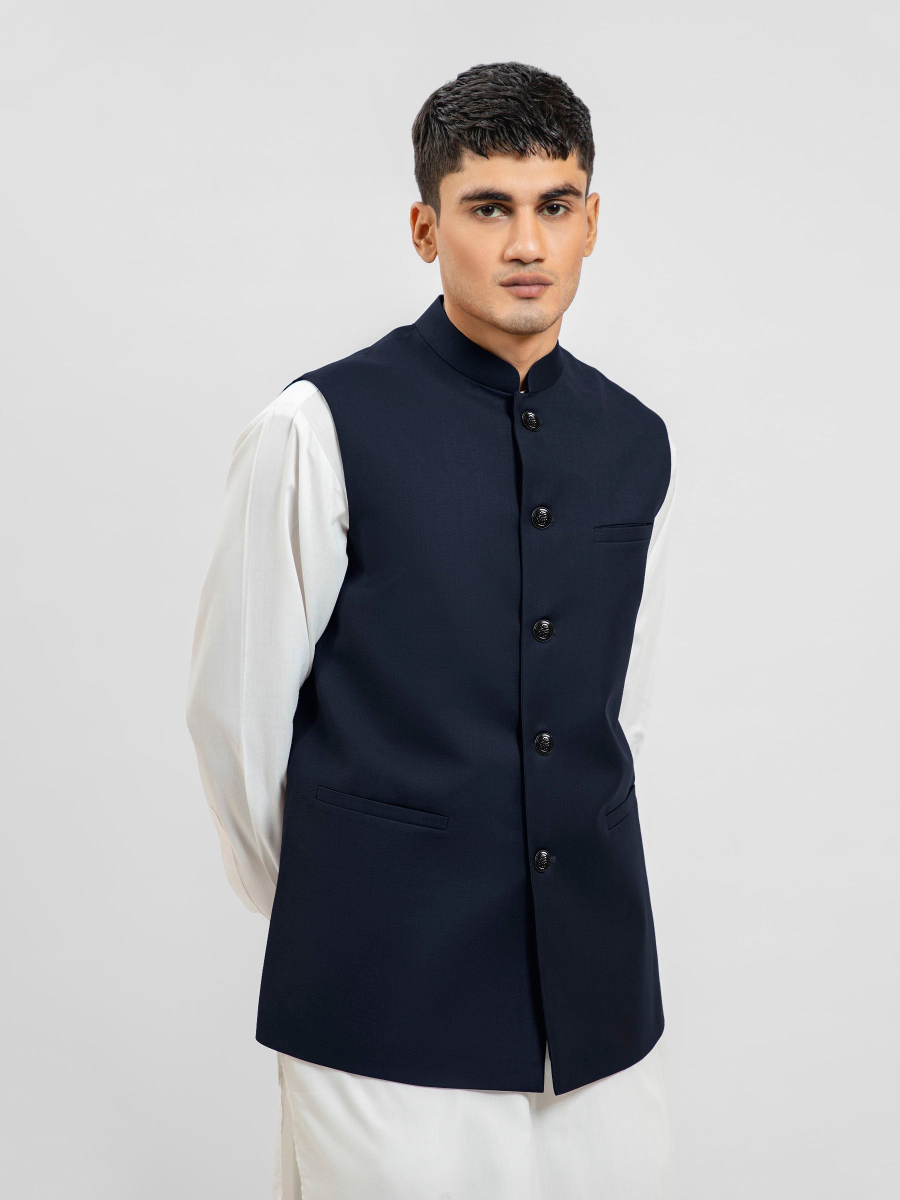 Classic Navy Blue Formal Waistcoat