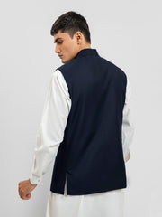 Classic Navy Blue Formal Waistcoat
