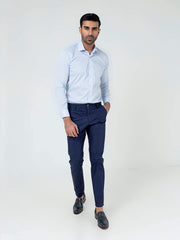 Classic Sky Blue Formal Satin Shirt