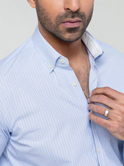 Classic Sky Blue Gingham Buttown Down Shirt