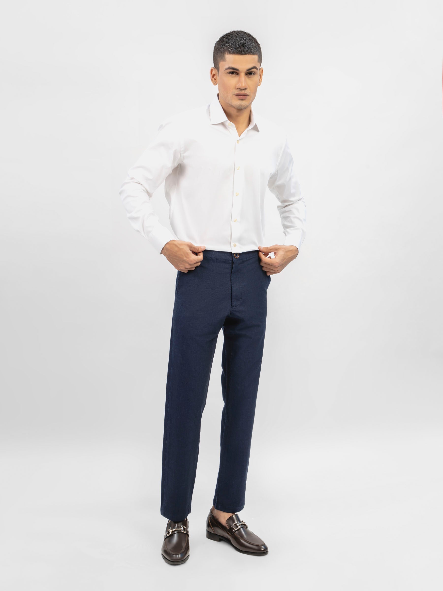 Classic White Satin Formal Shirt
