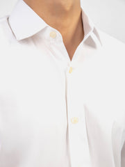 Classic White Satin Formal Shirt