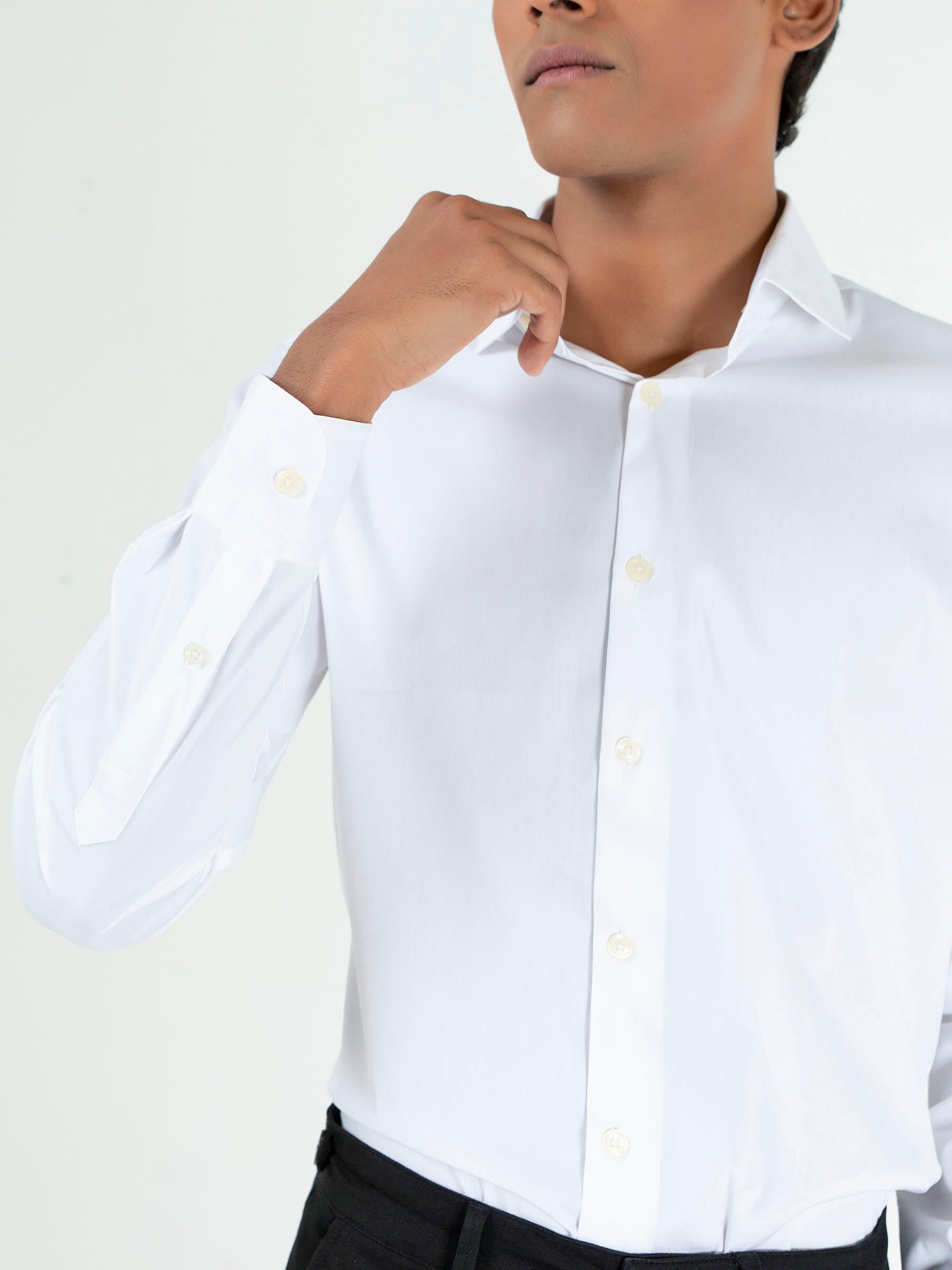 Classic White Satin Shirt