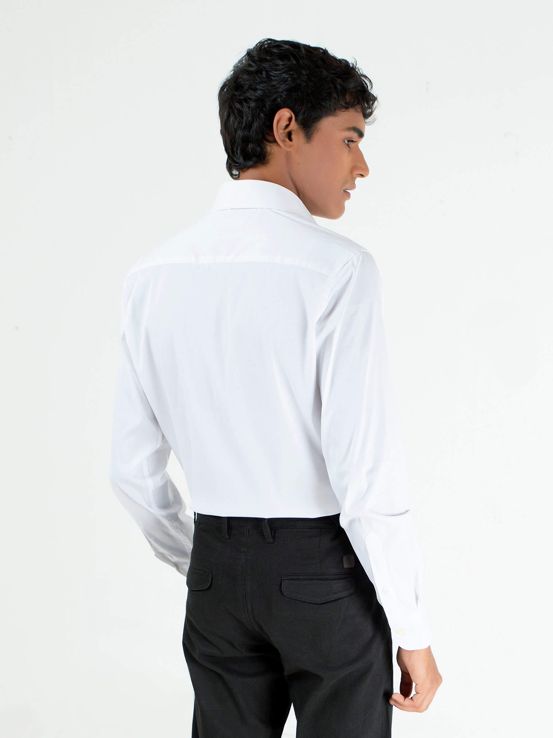 Classic White Satin Shirt