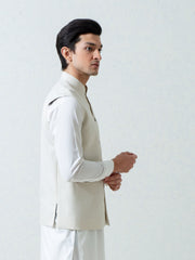 Cream Formal Twill Waistcoat