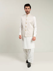 Cream Jacquard Waistcoat