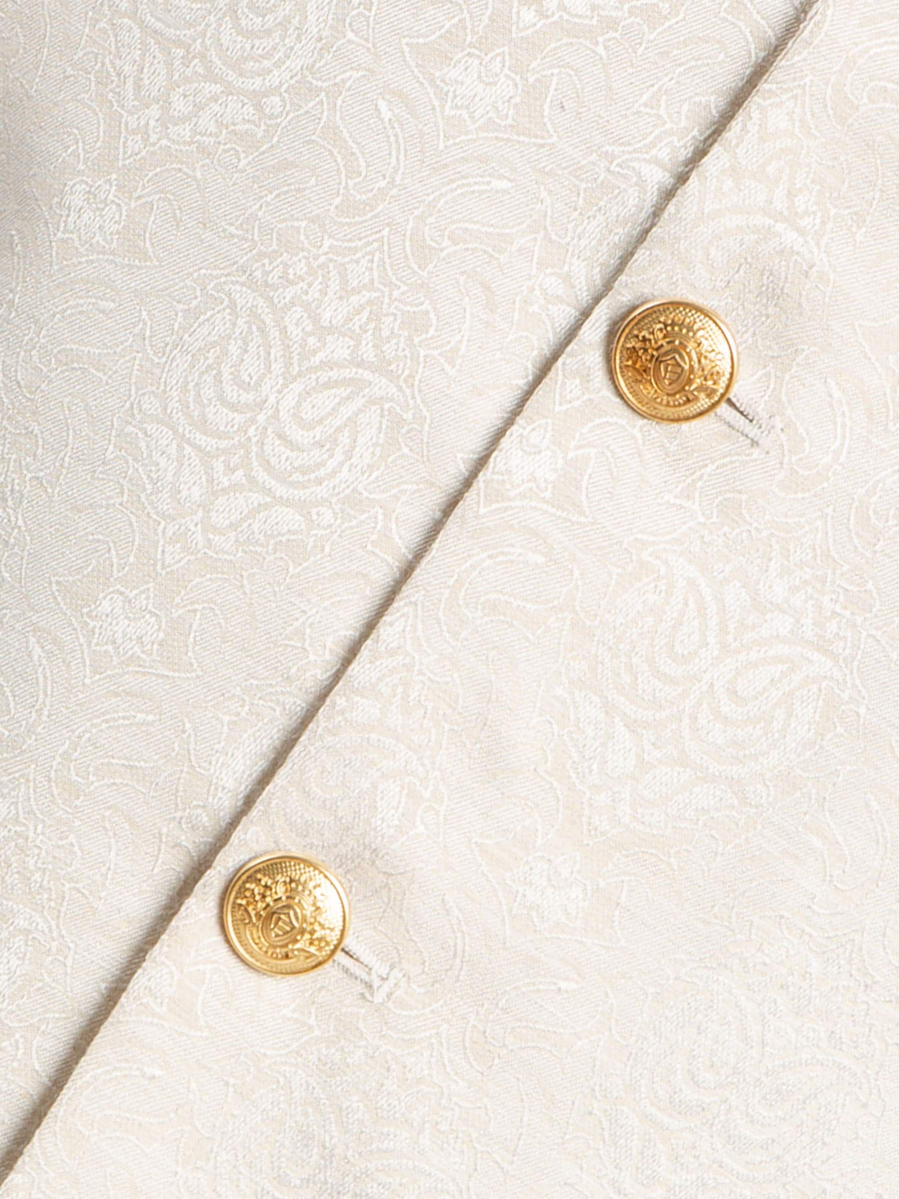 Cream Jacquard Waistcoat