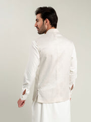 Cream Jacquard Waistcoat