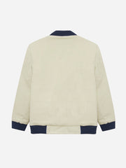 Cream Moleskin Quilted Bomber Jacket - Junior