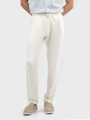 Cream Linen Blended Casual Pajama