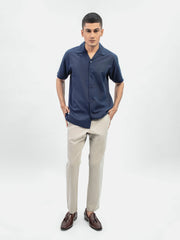 Cream Structured Casual Fit Chinos
