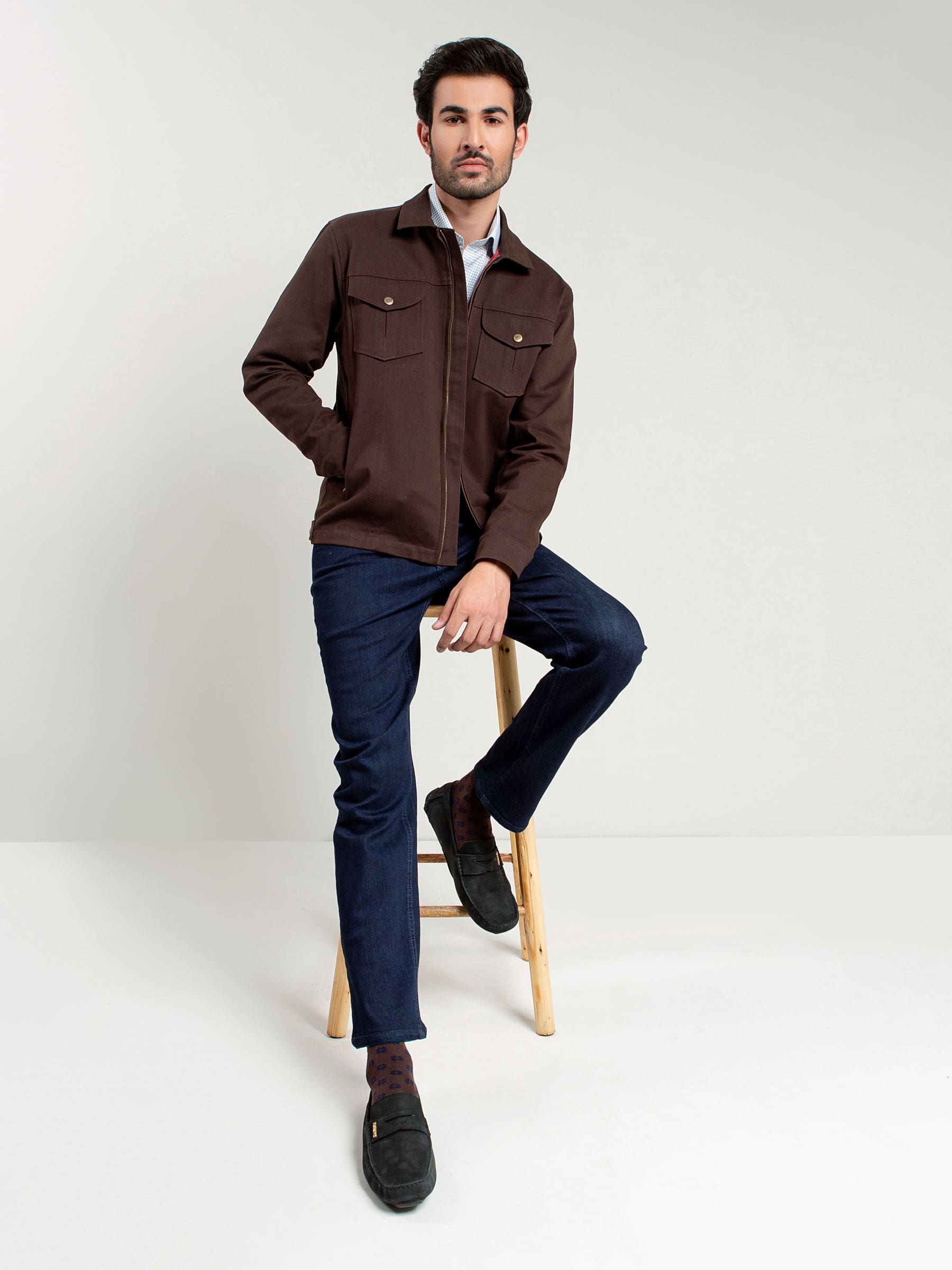 Dark Brown Casual Jacket