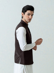Dark Brown Formal Twill Waistcoat