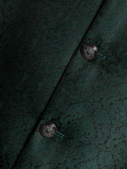 Dark Green Jacquard Waistcoat
