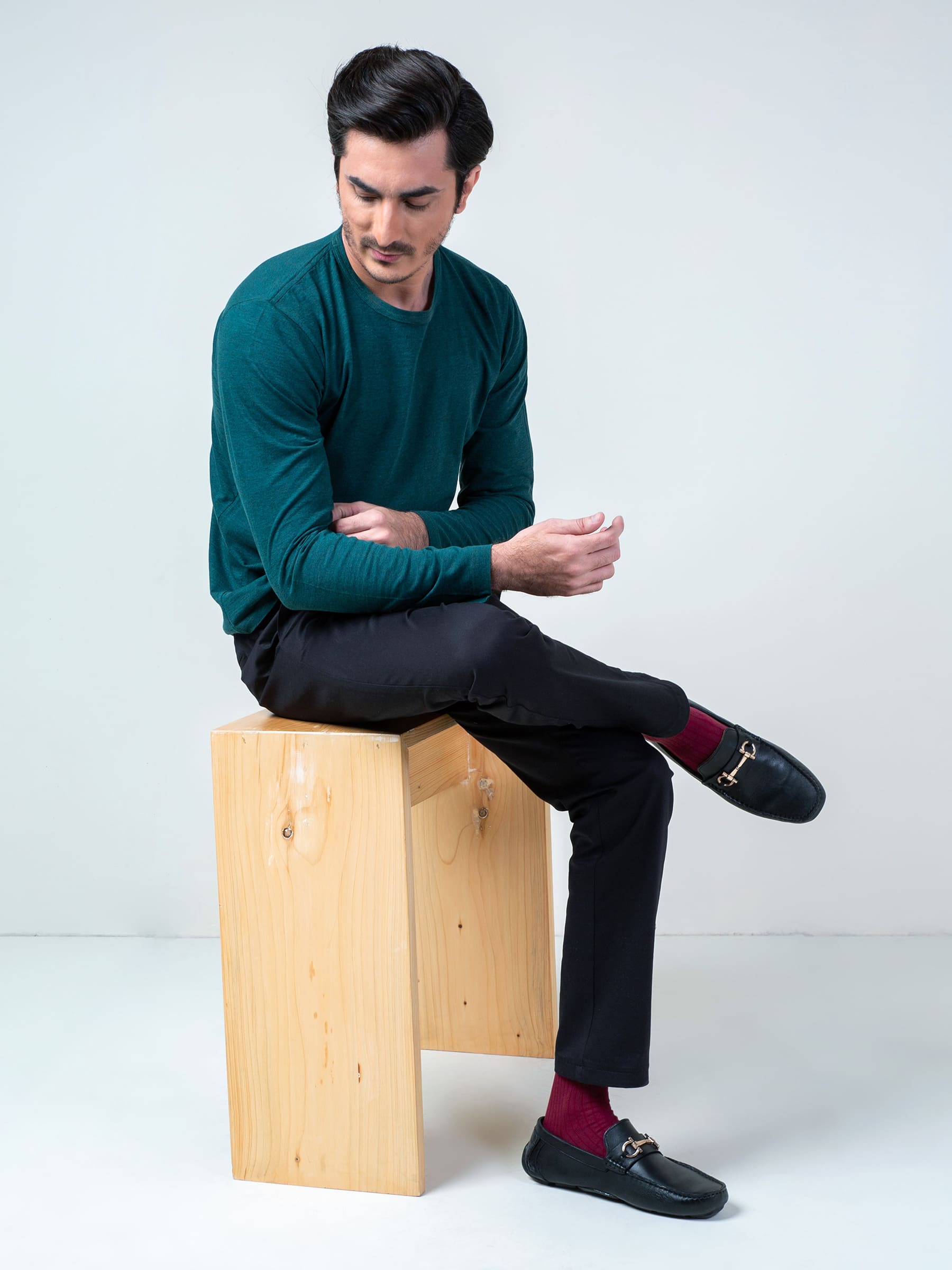 Dark Green Long Sleeve T-Shirt