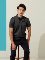 Dark Grey Mercerized Polo Shirt