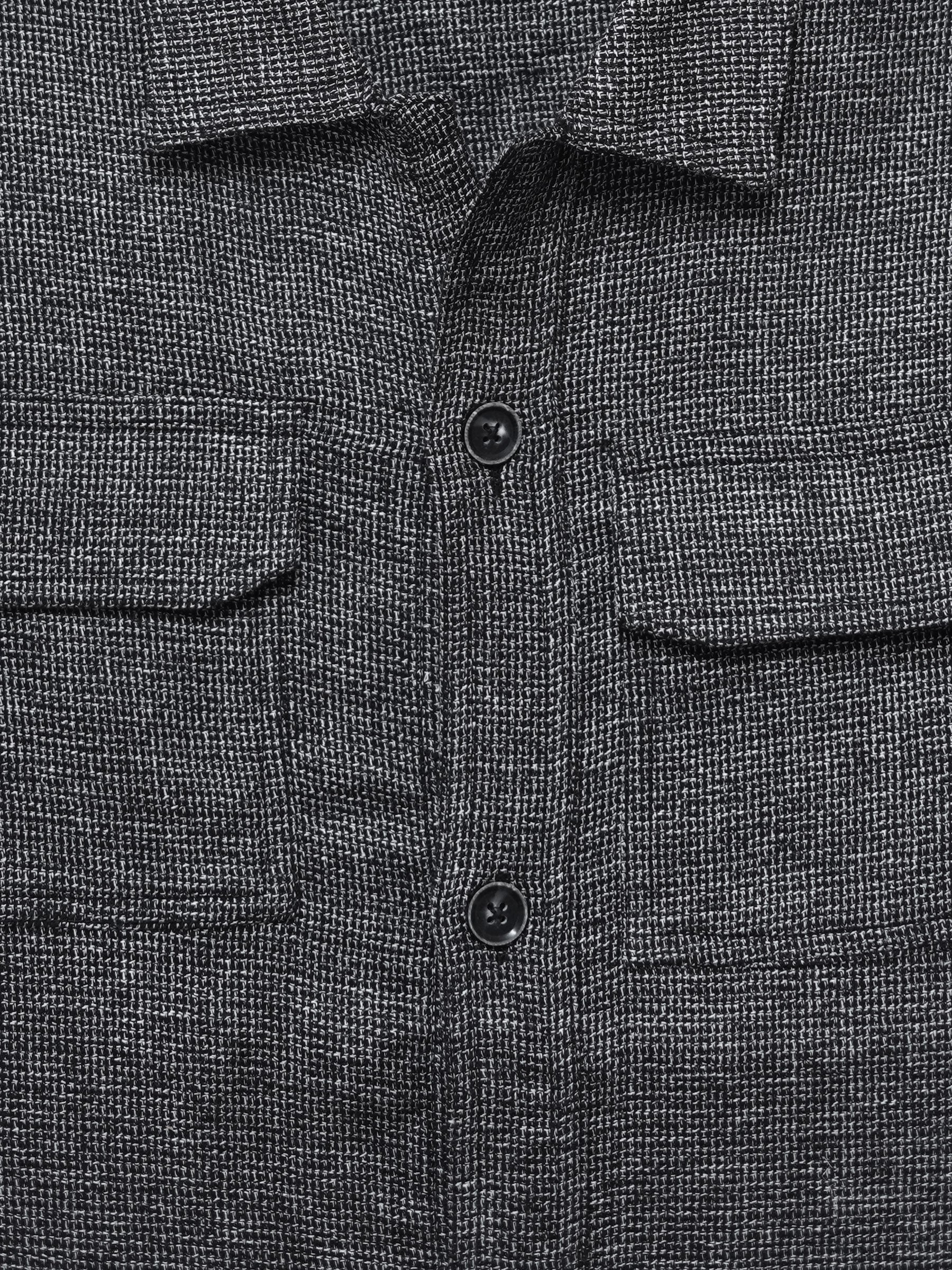 Dark Grey Structured Over-Shirt With Front Flap Pockets