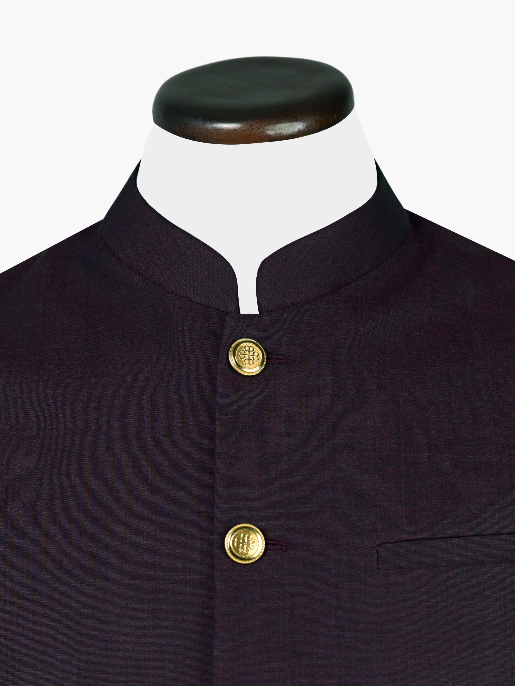 Dark Maroon Melange Waistcoat
