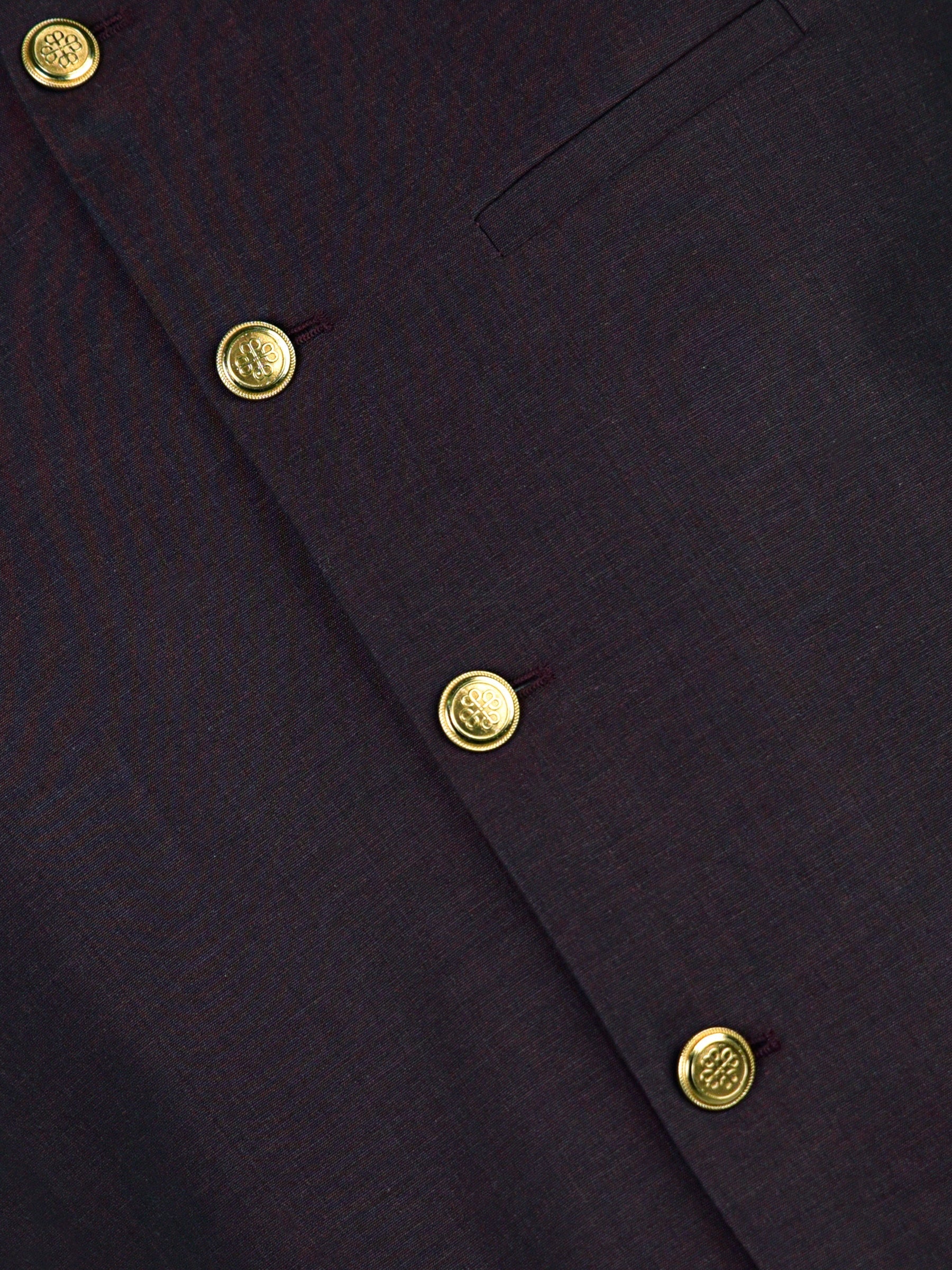 Dark Maroon Melange Waistcoat