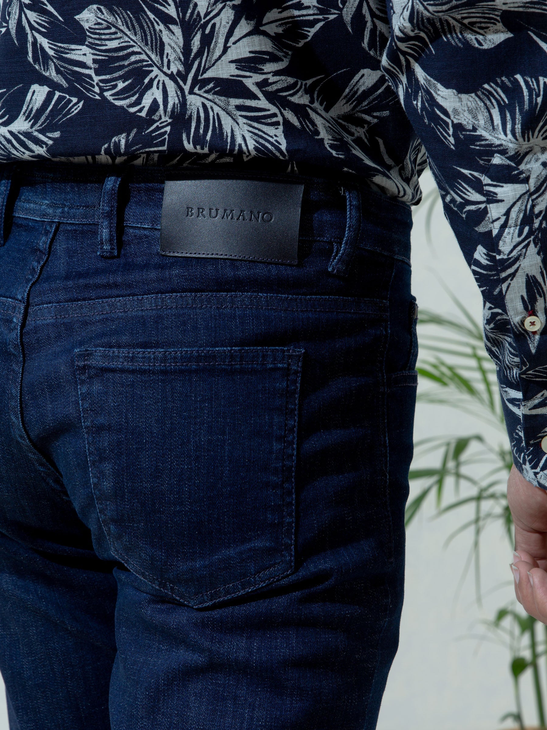 Dark Washed Navy Blue Slim Fit Jeans