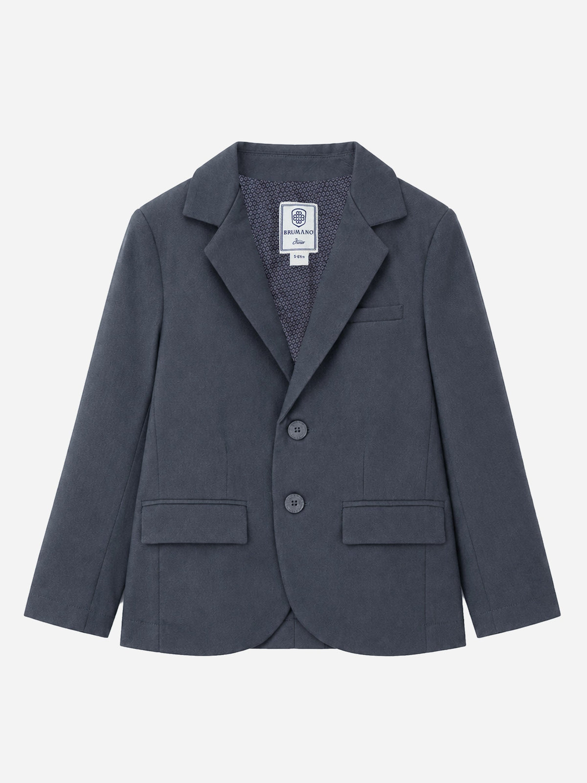 Dark Grey Kids Casual Blazer