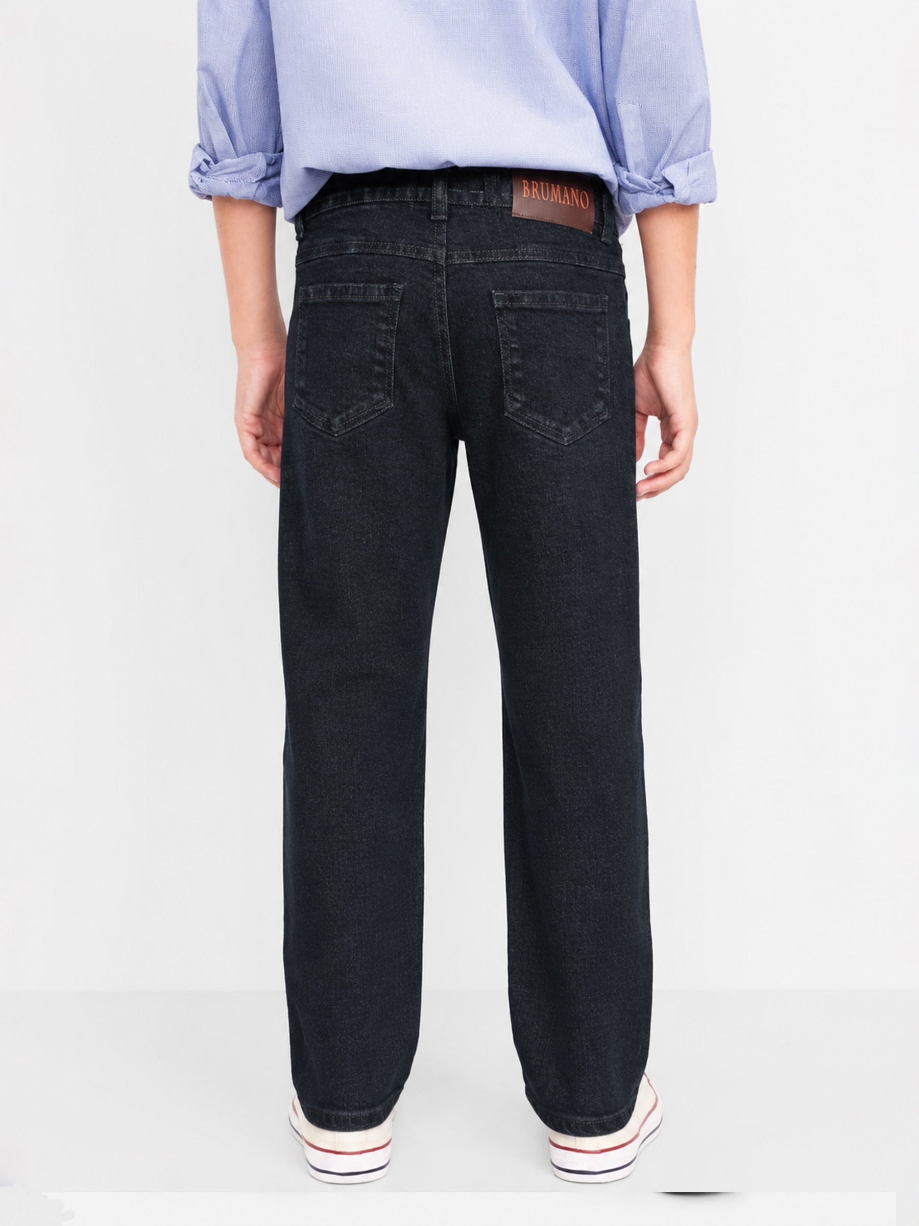 Dark Grey Straight Fit Casual Denim - Junior