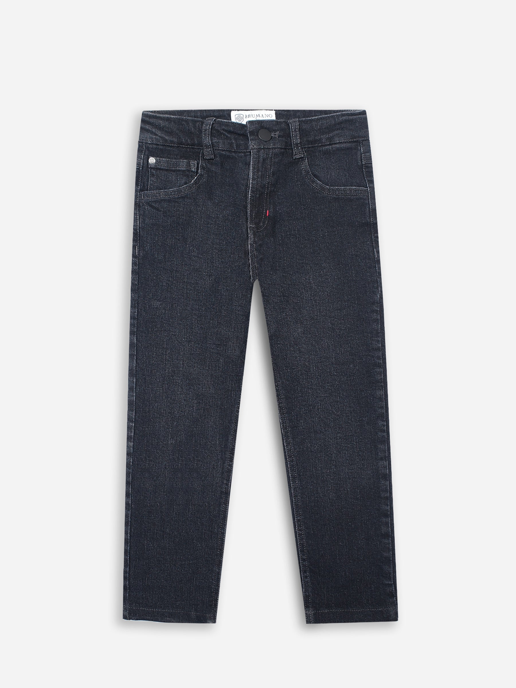 Dark Grey Straight Fit Casual Denim - Junior