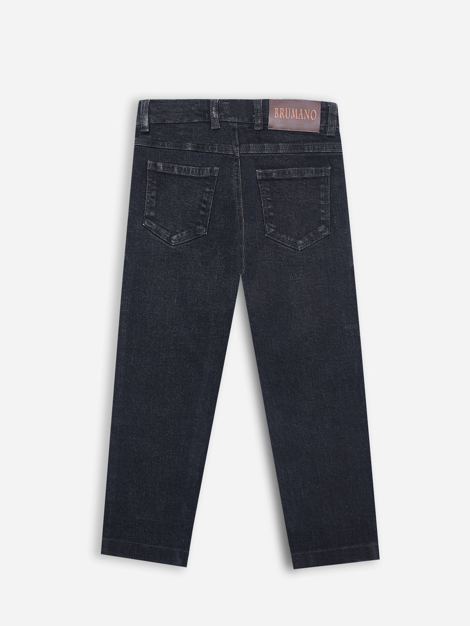 Dark Grey Straight Fit Casual Denim - Junior