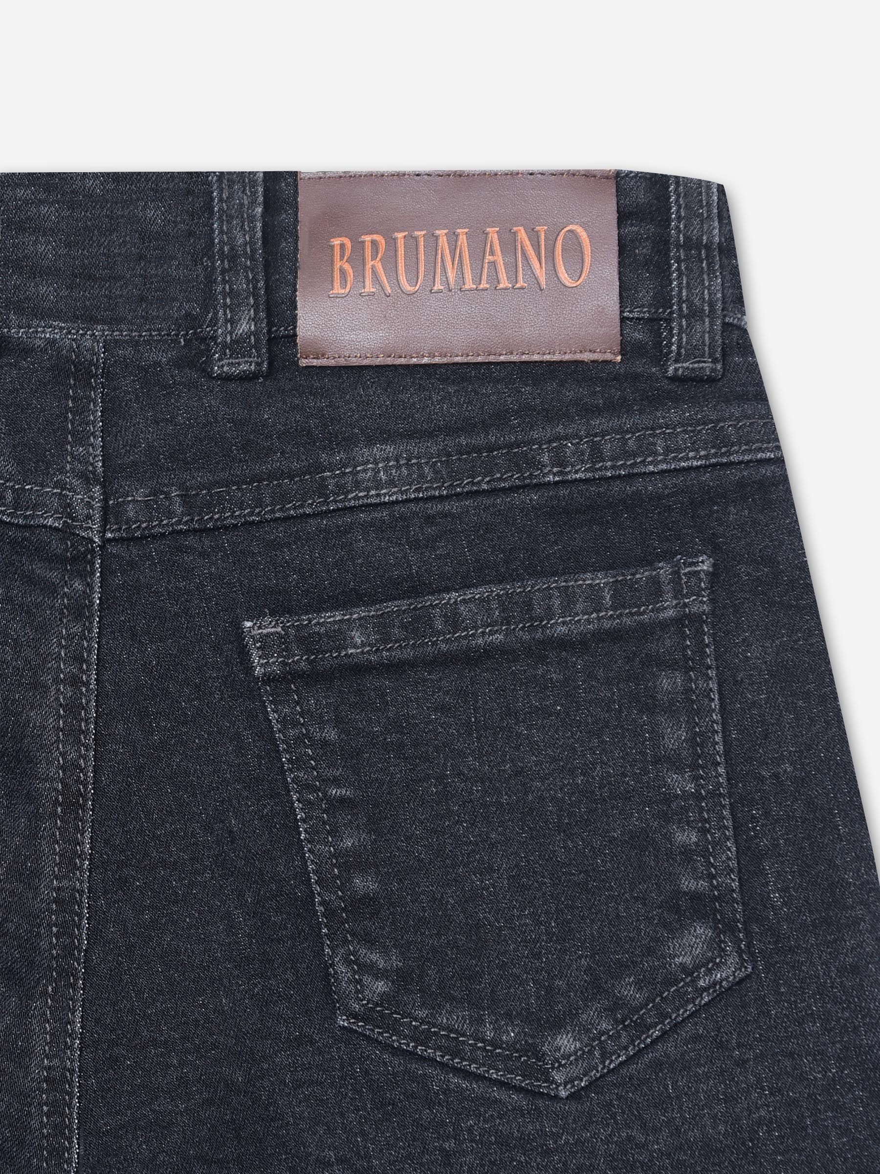 Dark Grey Straight Fit Casual Denim - Junior