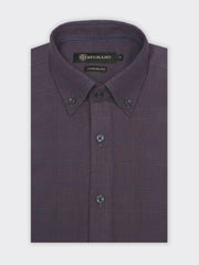 Dark Purple Structured Checkered Shirt