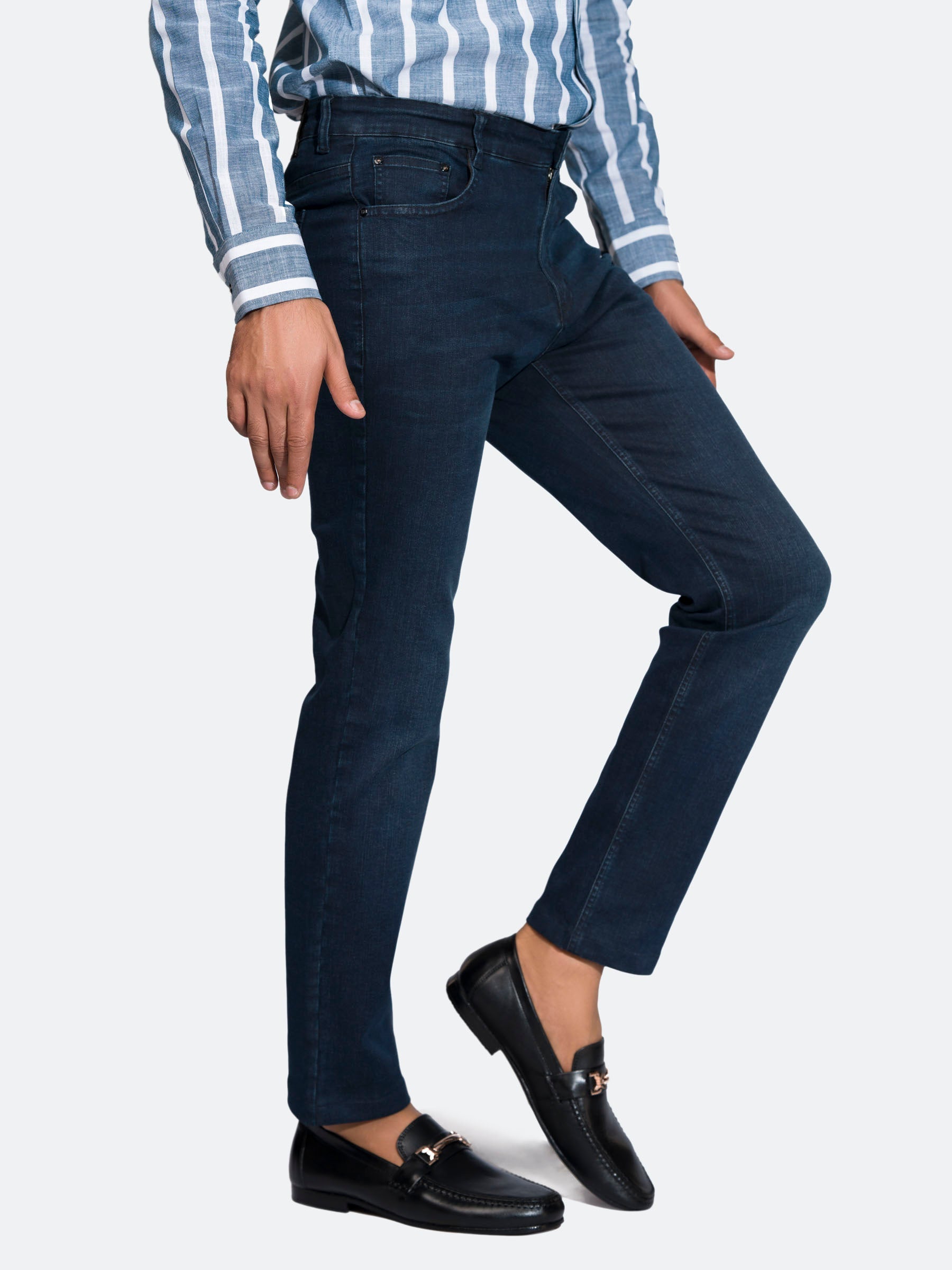 Dark Blue Slimfit Micro Modal Jeans