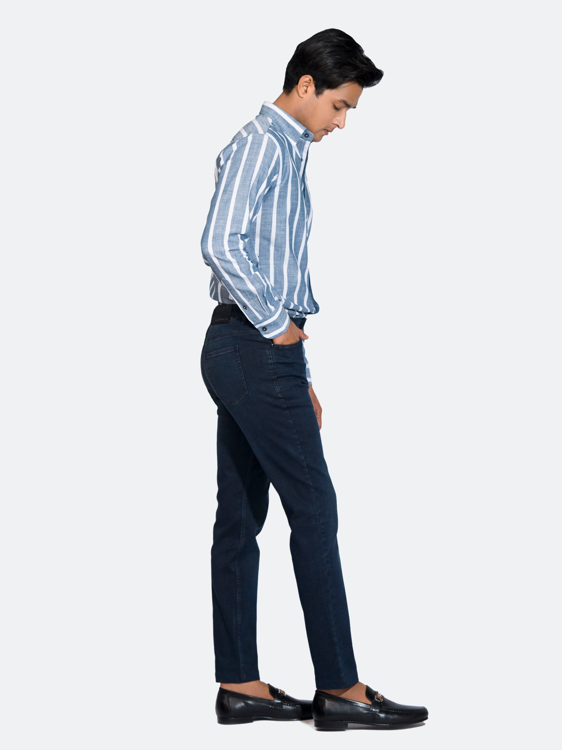 Dark Blue Slimfit Micro Modal Jeans