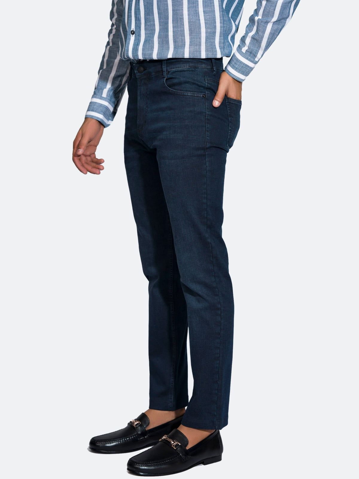 Dark Blue Slimfit Micro Modal Jeans