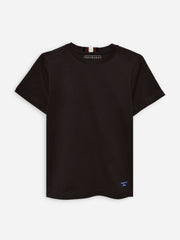 Dark Brown 100% Cotton Casual Tee With Detailing