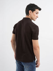 Dark Brown 100% Cotton Pique Polo