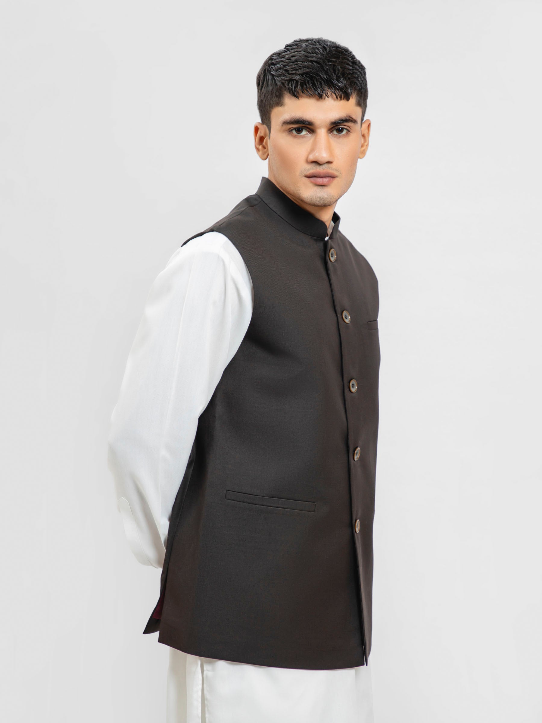 Dark Brown Formal Waistcoat