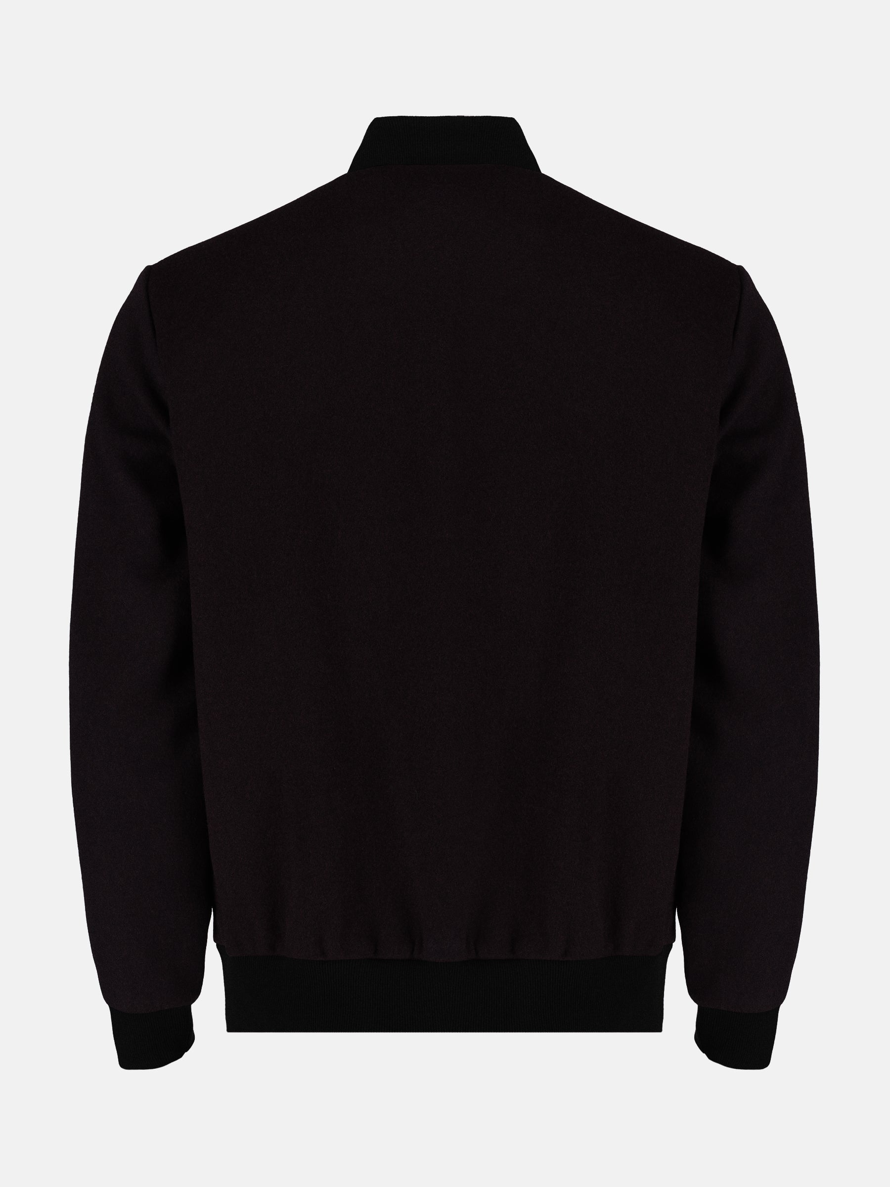 Dark Brown Wool Bomber Jacket